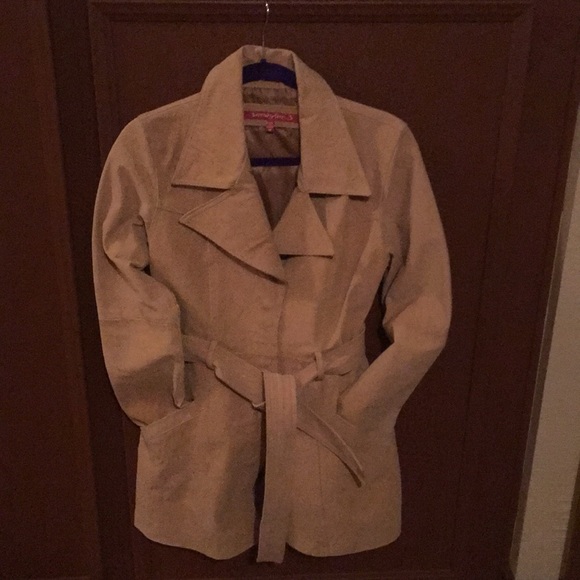 Beige Jennifer J Suede Coat - Picture 2 of 6